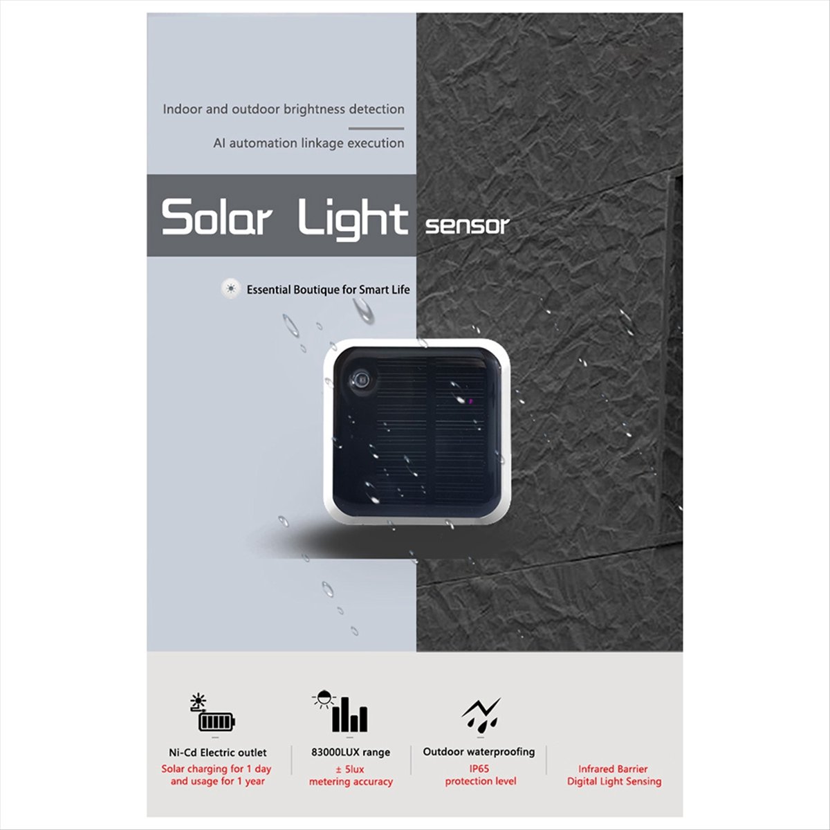 Outdoor Lighting Zigbee - DT75BG Nowy czujnik światła solarnego Tuya