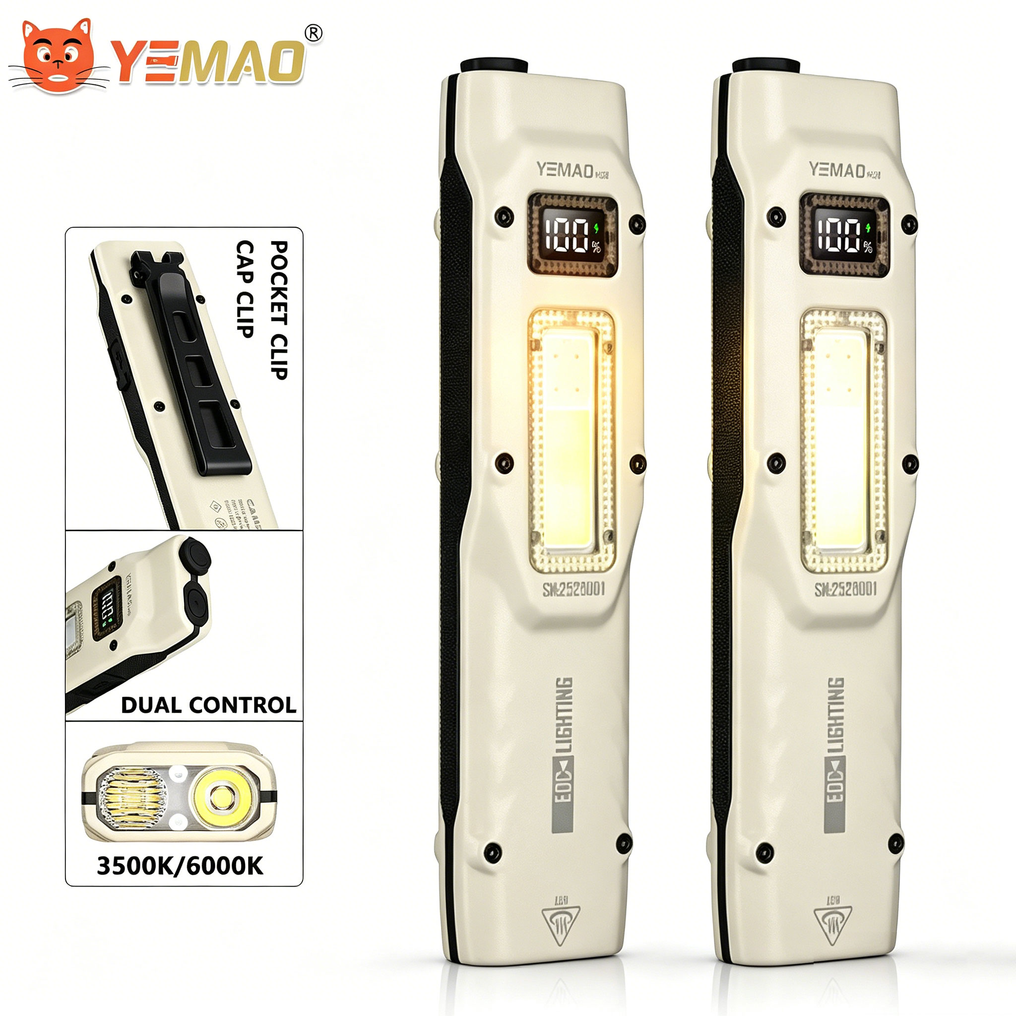 Outdoor Lighting Panel - Przenośna latarka taktyczna YEMAO M28 o