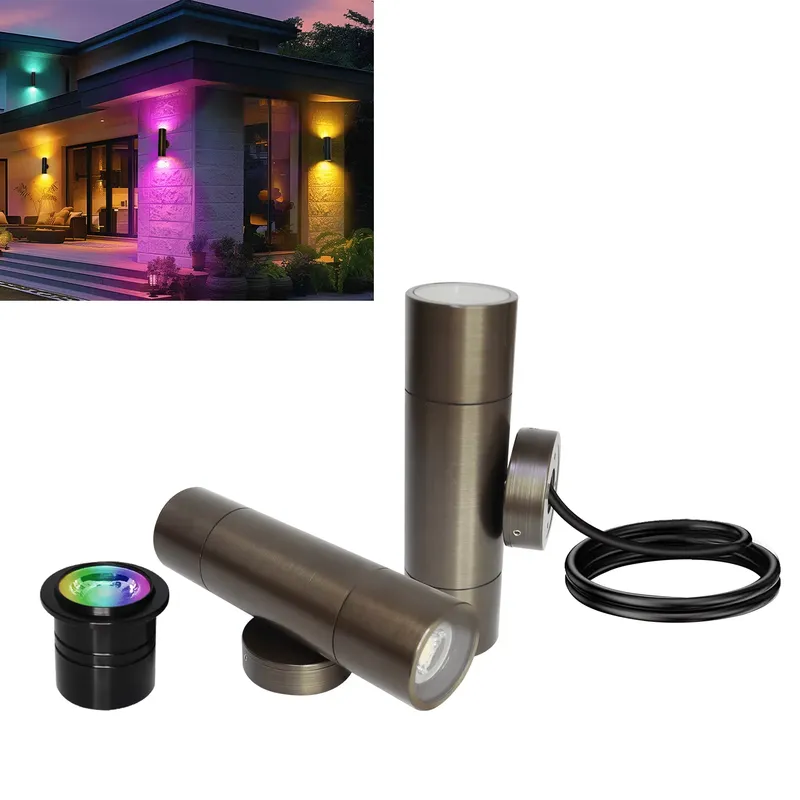 Outdoor Lighting Ip65 - Wytrzymała mosiężna zewnętrzna lampa ścienna LED