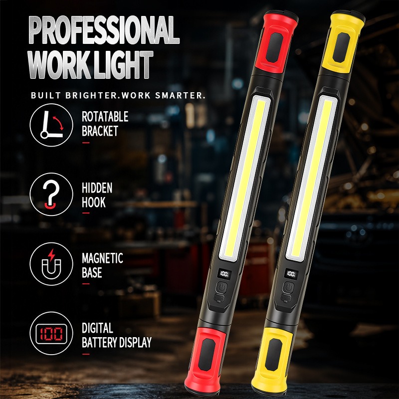 Outdoor Lighting Repair - Magnetyczna lampa robocza COB z klipsem,