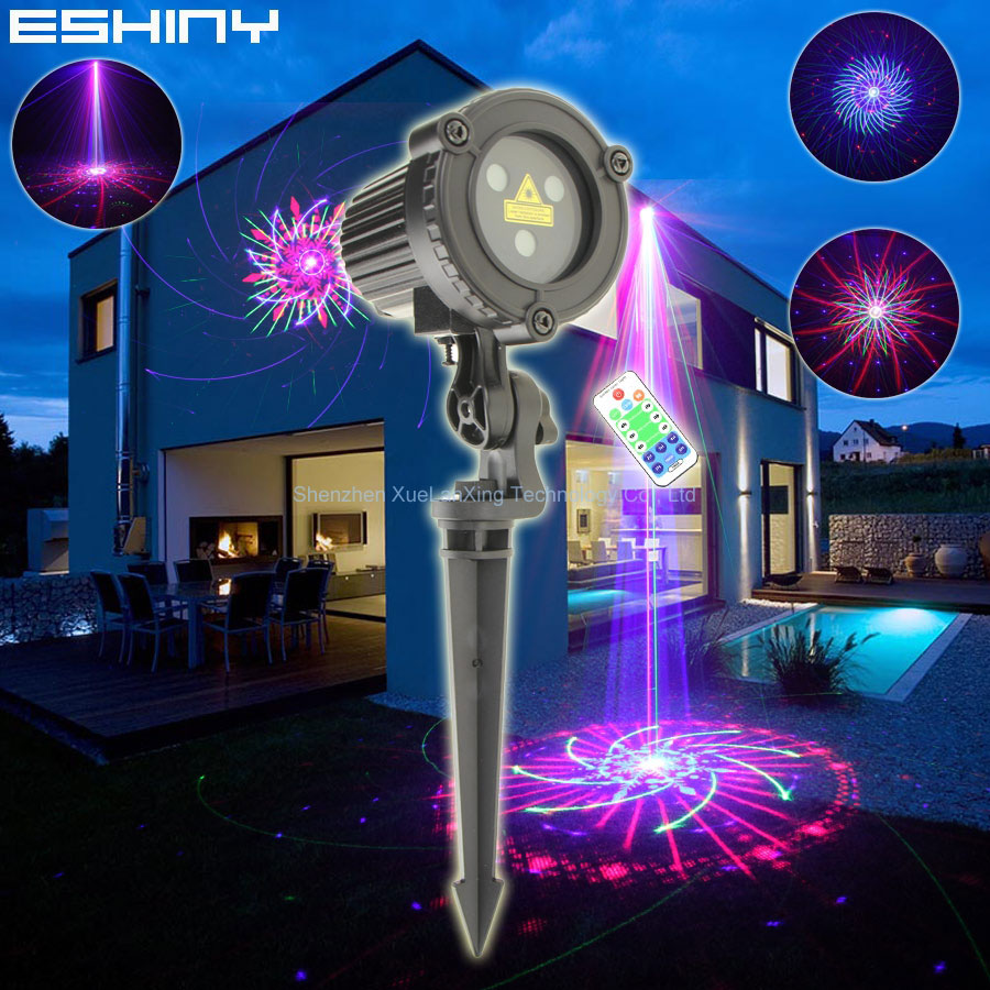 Outdoor Lighting Sconce - Laser ESHINY RGB światło krajobrazu ruchome