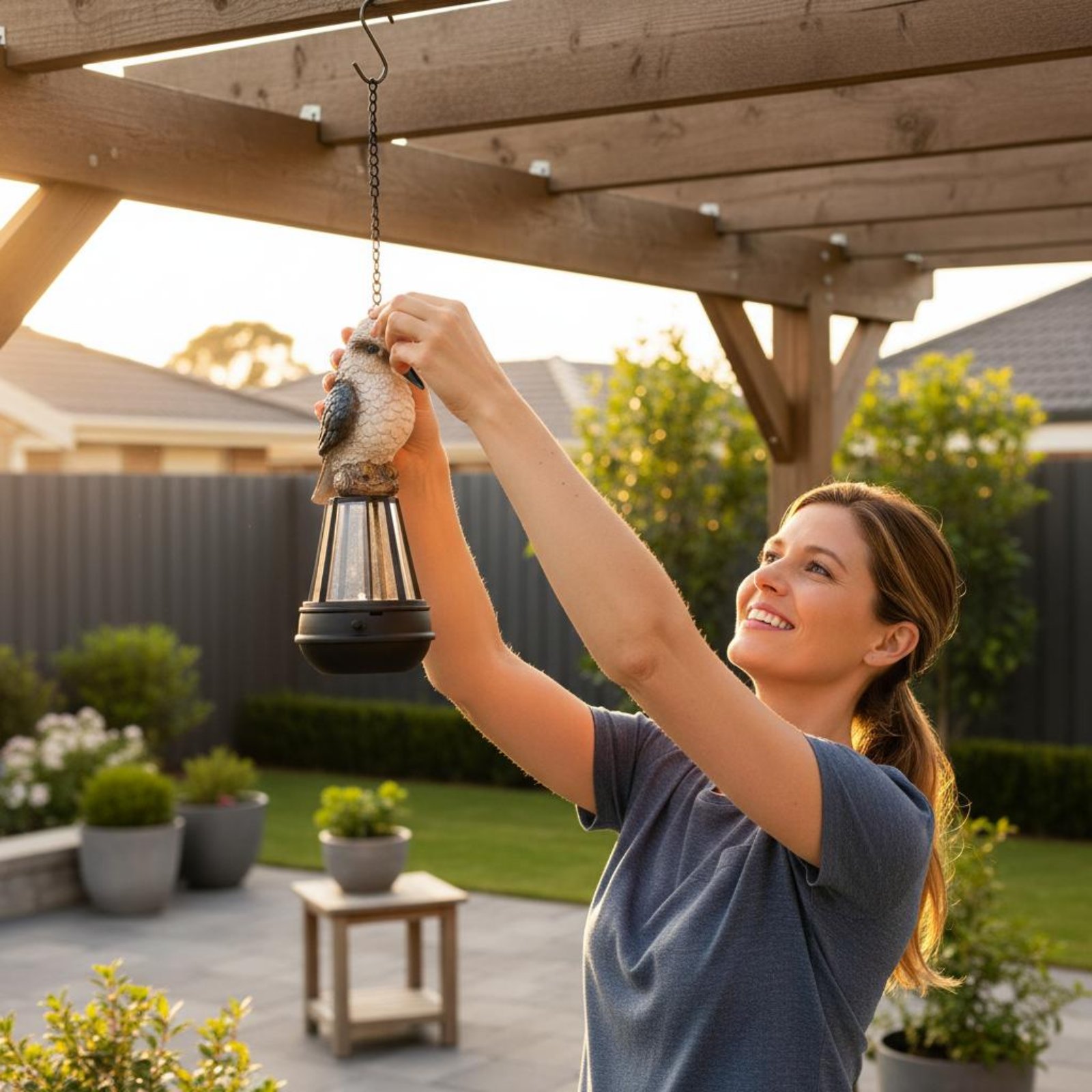 Outdoor Lighting Ip65 - Solarna lampa wisząca w kształcie ptaka,