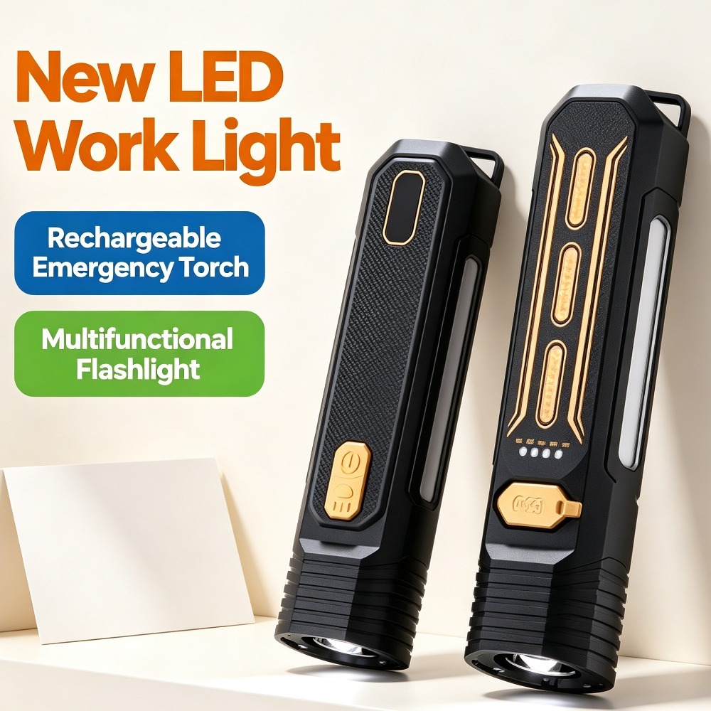 Outdoor Lighting Repair - Nowa latarka robocza LED COB, ładowalna,