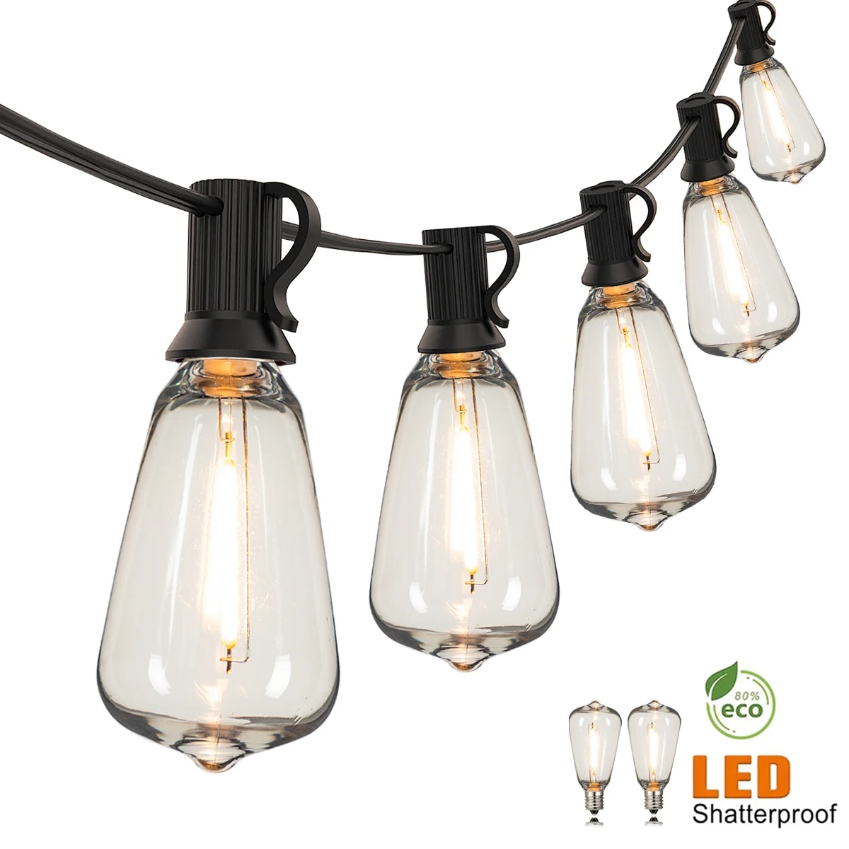 Outdoor Lighting Sconce - Lampki sznurkowe ST38 z wtyczką US