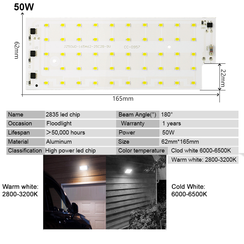 2szt/lot 50W LED Lamp beads SM – Outdoor Lighting Diy recenzja i cena