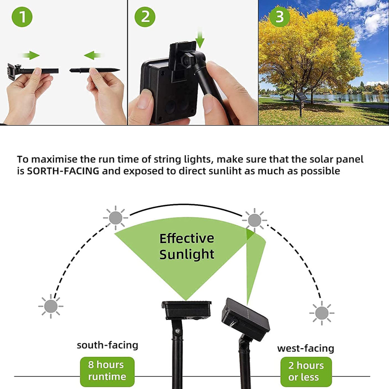 Solarne łańcuchy świetlne LED  – Photocell Outdoor Lighting recenzja i cena
