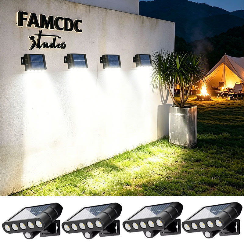 4 szt. Solarna lampa ścienna z – Outdoor Lighting On Fence recenzja i cena