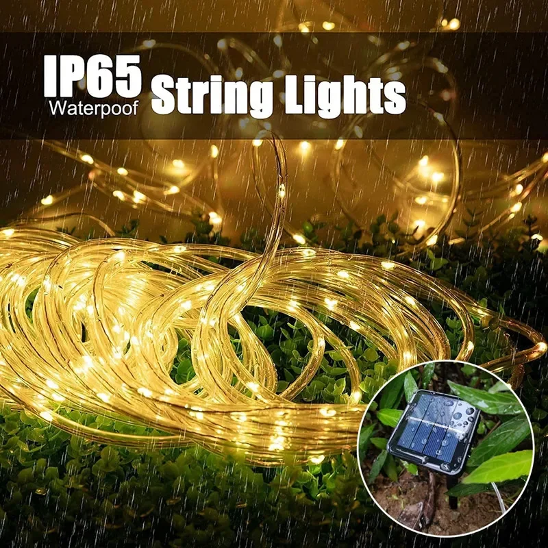 LED Solar Strip Rope Tube Fair – Outdoor Lighting On Fence recenzja i cena