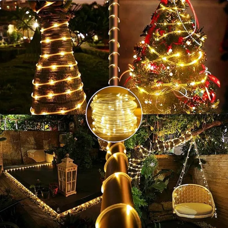 LED Solar Strip Rope Tube Fair – Outdoor Lighting On Fence recenzja i cena