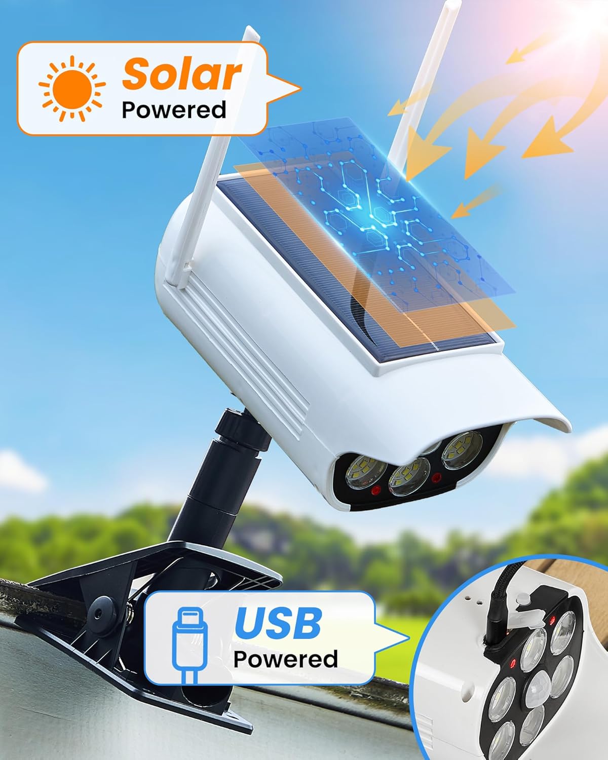 Solarna lampa uliczna LED z kl – Outdoor Lighting On Fence recenzja i cena