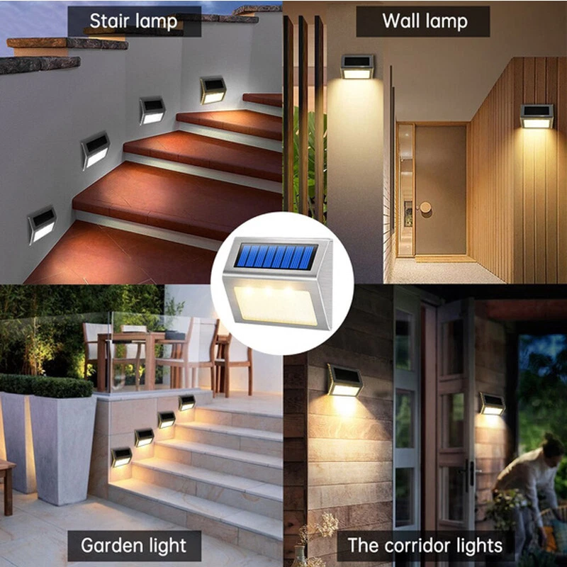 Solarny reflektor schodowy na  – Outdoor Lighting On Fence recenzja i cena