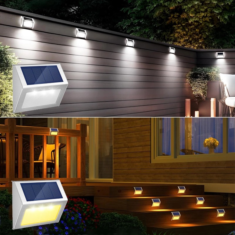 Solarny reflektor schodowy na  – Outdoor Lighting On Fence recenzja i cena